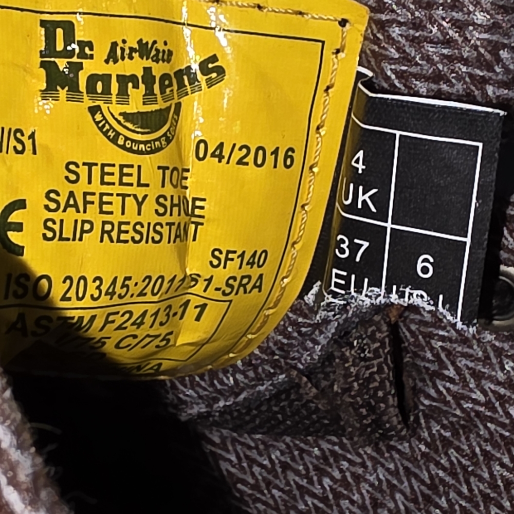 Dr. Martens Women's Brown Leather SAFETY Boots - Picture 7 of 15